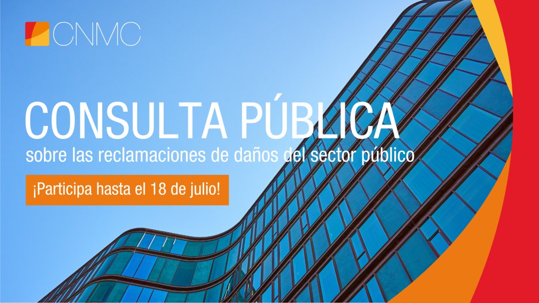 🚨 ¡Últimos días para participar! 🚨

#ConsultaPúblicaCNMC sobre las reclamaciones de daños del sector público.

🗓️ Plazo: 18 de julio
📩 Envía tus comentarios: bit.ly/4kAQXBK

#ConsultaPúblicaCNMC #SectorPúblico