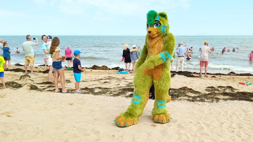 RayBleiz's tweet image. Ce week-end, c'รฉtait la fรชte ร Berniรจres-sur-mer, et le comitรฉ des fรชtes m'a demandรฉ de m'occuper de la musique pour le bain dรฉguisรฉ ๐ฅณ
รa fait trรจs longtemps que je n'avais pas fursuitรฉ dans ma commune, je suis content =)
Fursuit d'Ikigayume rรฉalisรฉe par @nyaamiou ^^