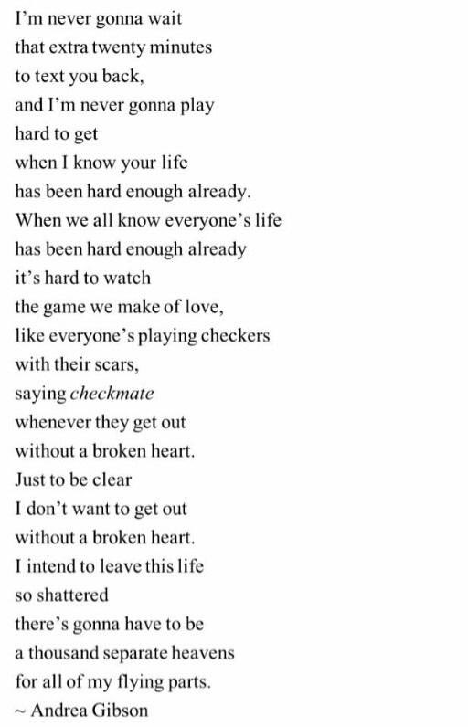 andrea gibson wrote words that impacted my life, my heart, and my very way of being many times over. may they rest in peace 💔