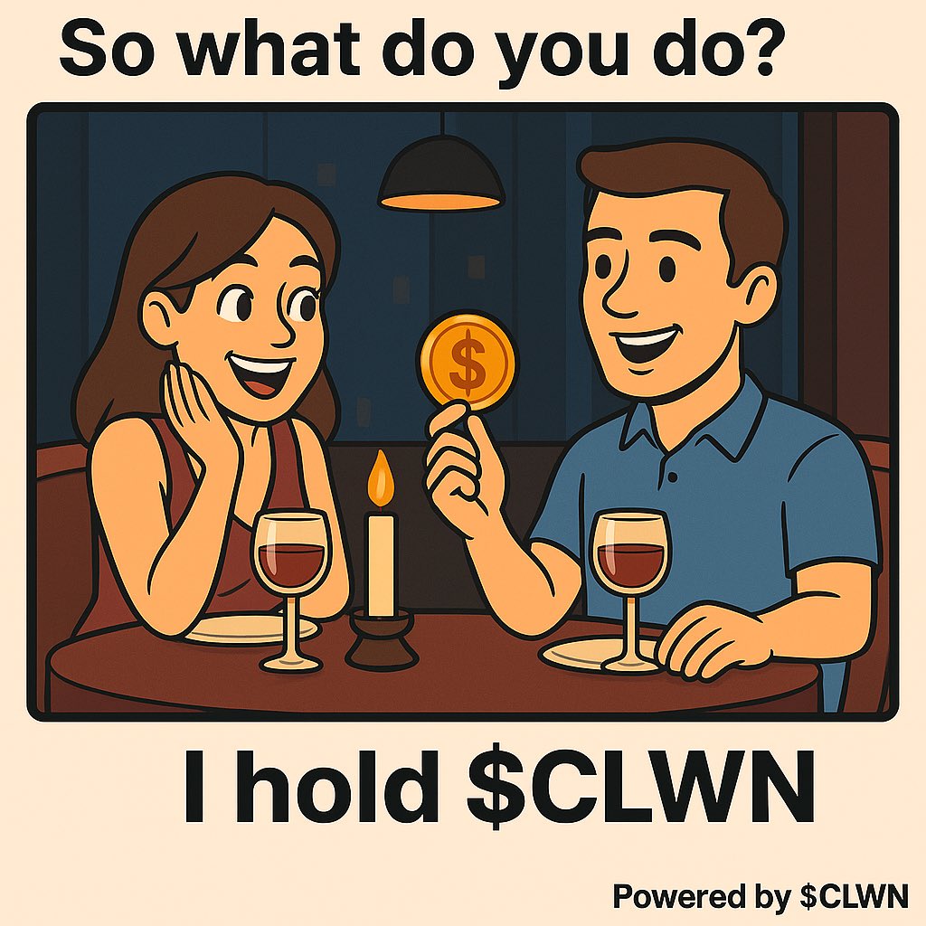 CLWNofficial's tweet image. The ticker is $CLWN
CA: 7saDQT4uZnmcF8sDiL9BdFcbaNMPpUTXixudNe4Ubonk