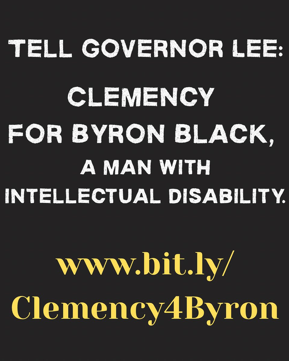 What purpose does executing a man with an intellectual disability serve?

NONE. Absolutely none.

Add your voice to <a href="/tndeath/">Abdou Keb</a>'s calls for clemency for Byron Black: bit.ly/Clemency4Byron