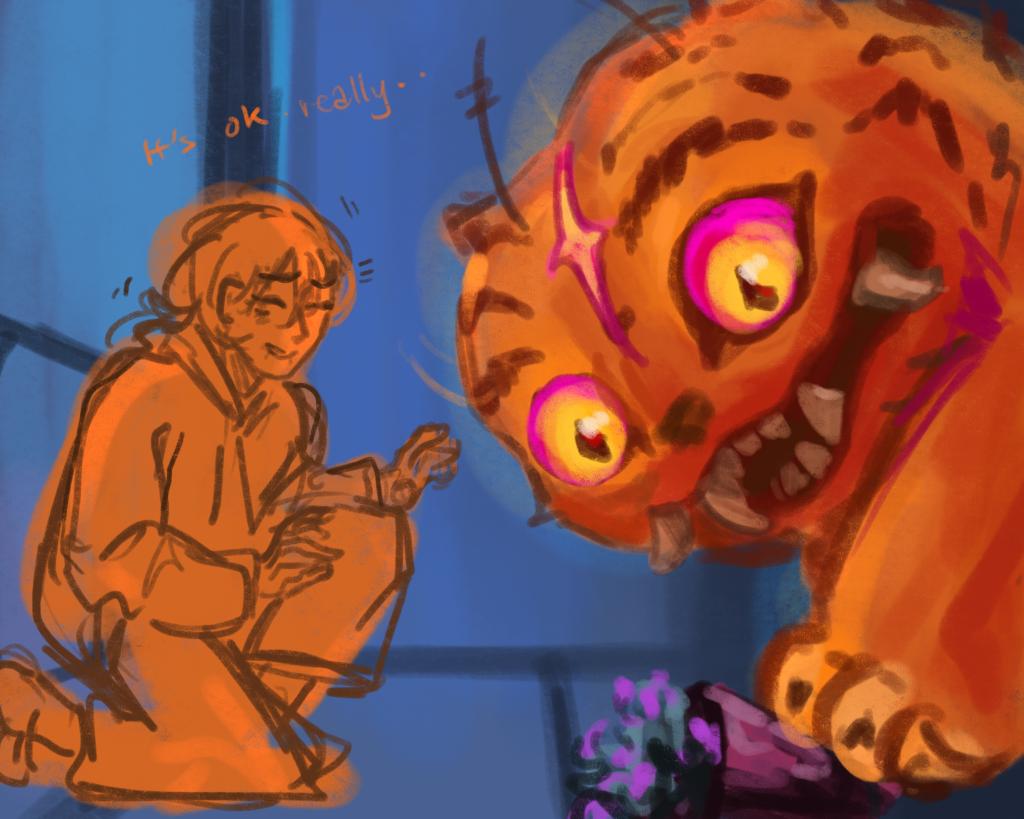 also i did this liddl thing the tiger is actually moka #KPOPDEMOMHUNTERS