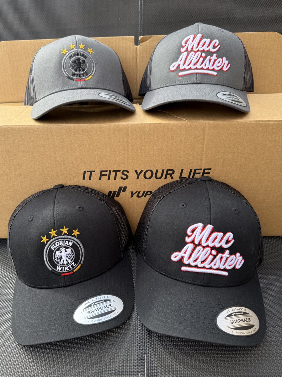 spioncaps's tweet photo. New caps available now on the website
#Wirtz #FloWirtz
#MacAllister #lfc https://t.co/j1yjfjDEV7