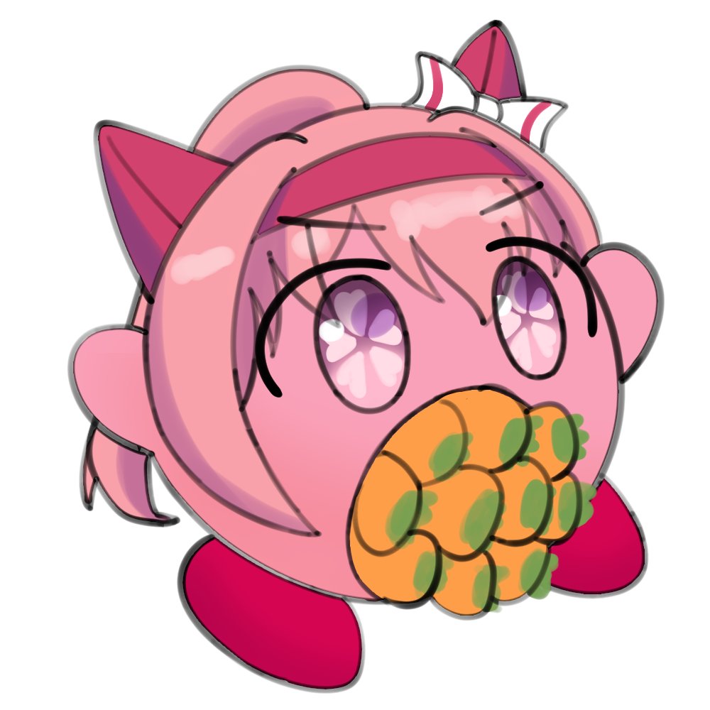 Kirby Urara eating all the grass donated to her #umamusume #haruurara