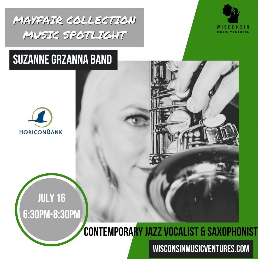 Happy Monday! I am so excited to perform this week. Love to see you there!! 🎶🎷🎤
Wednesday - Mayfair Collection
(Burleigh Road)
6:00 p.m. - 8:00 p.m.
Suzanne Grzanna - Vocals &amp; Sax
John Hefter - Keyboard
George Ballesteros - Bass 

Friday - Schmidtys
7:00 p.m. - 10:00 p.m.