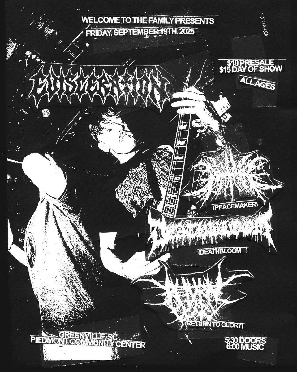 Dylan_WTTF's tweet image. Death metal for moshers
In a community center
See you there 🫡
welcometothefamily.net/tickets