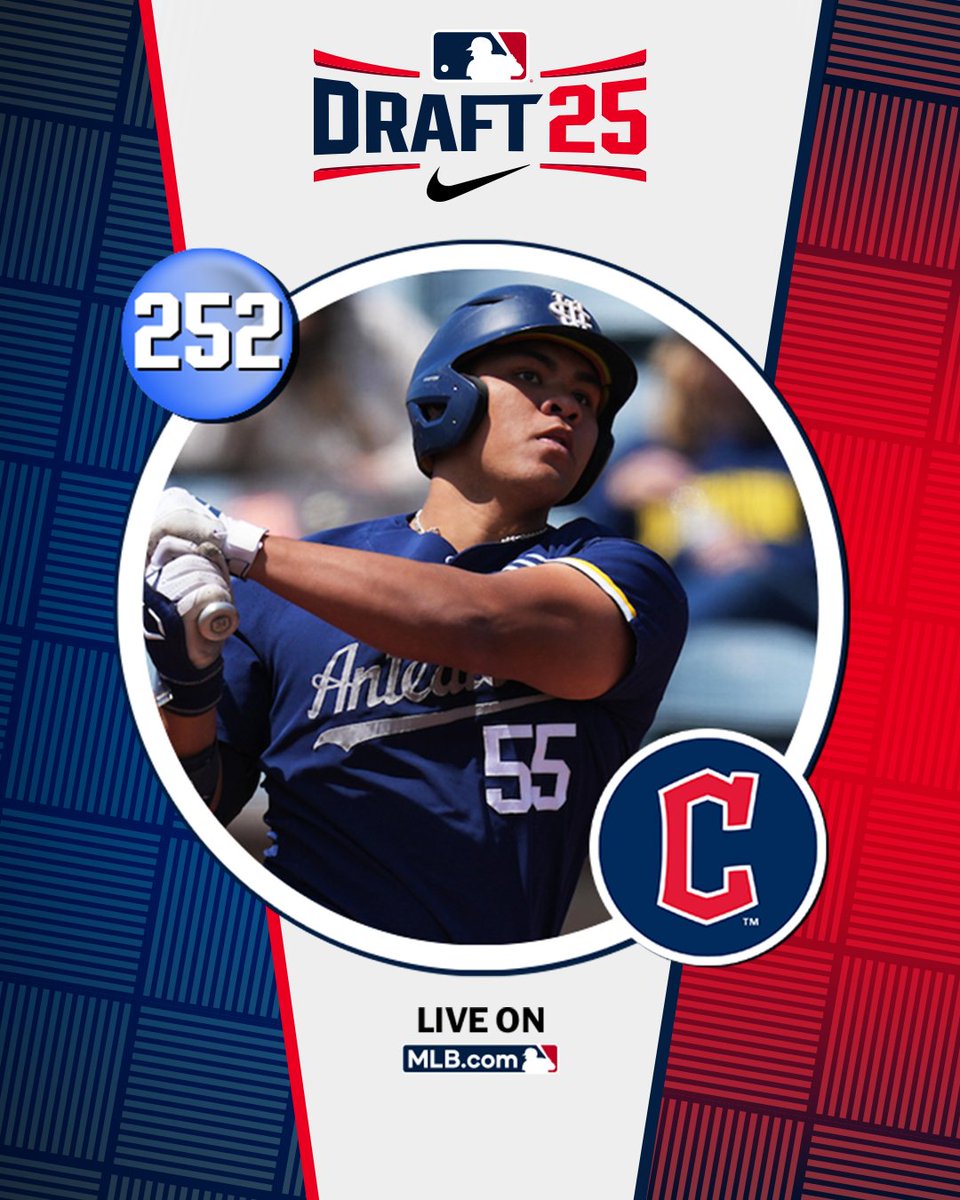 With their 8th‑round pick (No. 252 overall), the <a href="/CleGuardians/">Cleveland Guardians</a> select <a href="/UCIbsb/">UCI Baseball</a> first baseman Anthony Martinez, No. 171 on the Top 250 Draft Prospects list.

Watch LIVE: atmlb.com/4646N4t