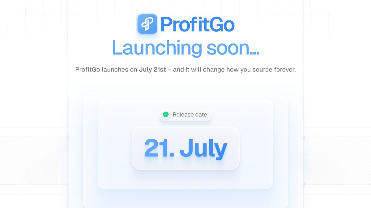 🚨 ProfitGo is launching on July 21st at 8:00 PM CEST

We’ve worked months for this moment — and now it’s time to change the game forever. 💥

📝 Join the waitlist today to secure every single release bonus:
👉 profitpath.app/en/go/waitlist

See you there.
Game time. 🎯