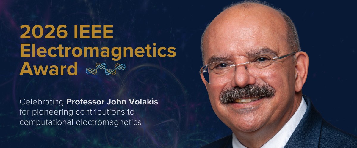 👏 Congrats to FIU’s Dr. John Volakis, recipient of the 2026 IEEE Electromagnetics Award for his groundbreaking work in computational electromagnetics!
cec.fiu.edu/2025/07/fiu-pr…

<a href="/IEEEAwards/">IEEE Awards</a> 
#FIUCEC #IEEE #EngineeringExcellence