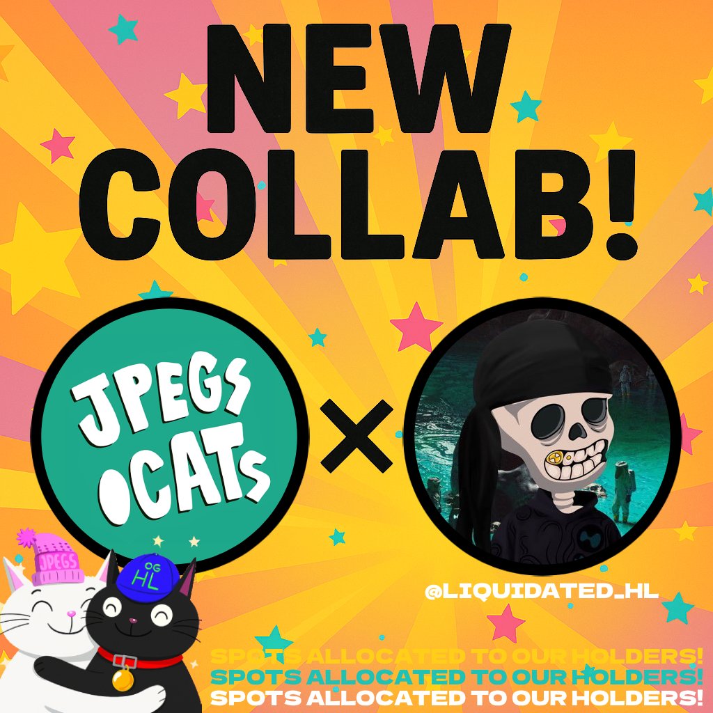 jpegs.cats (@jpegsdotcats) on Twitter photo NEW COLLAB! ๐ผ
jpegs.cats x <a href="/liquidated_hl/">liquidated.</a>
Giving out 10X GTD SPOTS on this post.
Like, RT and Drop your Hyper EVM address.
More spots allocated to our holders in the Cat Crib!
Join our Discord to participate in more! ๐ฝ NEW COLLAB! ๐ผ
jpegs.cats x <a href="/liquidated_hl/">liquidated.</a>
Giving out 10X GTD SPOTS on this post.
Like, RT and Drop your Hyper EVM address.
More spots allocated to our holders in the Cat Crib!
Join our Discord to participate in more! ๐ฝ
