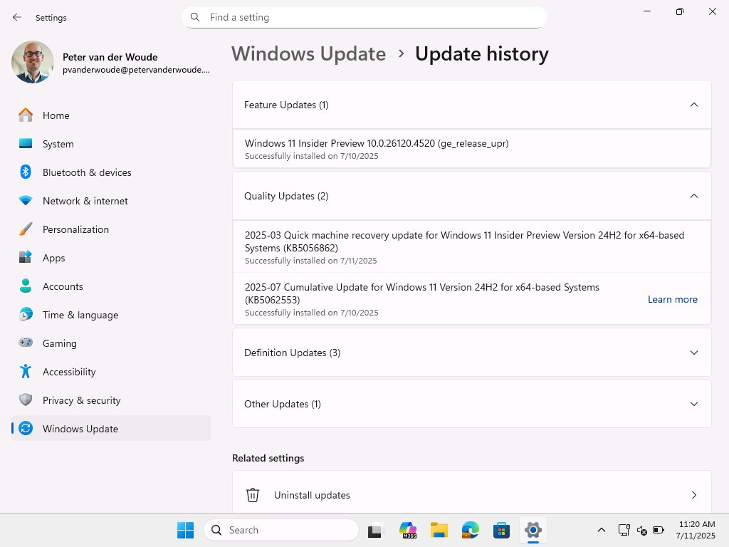 pvanderwoude's tweet image. New blog post: Getting started with Quick Machine Recovery
petervanderwoude.nl/post/getting-s…
#MSIntune #Intune #EMS #MDM #Windows11 #Windows #WindowsInsiders #QuickMachineRecovery