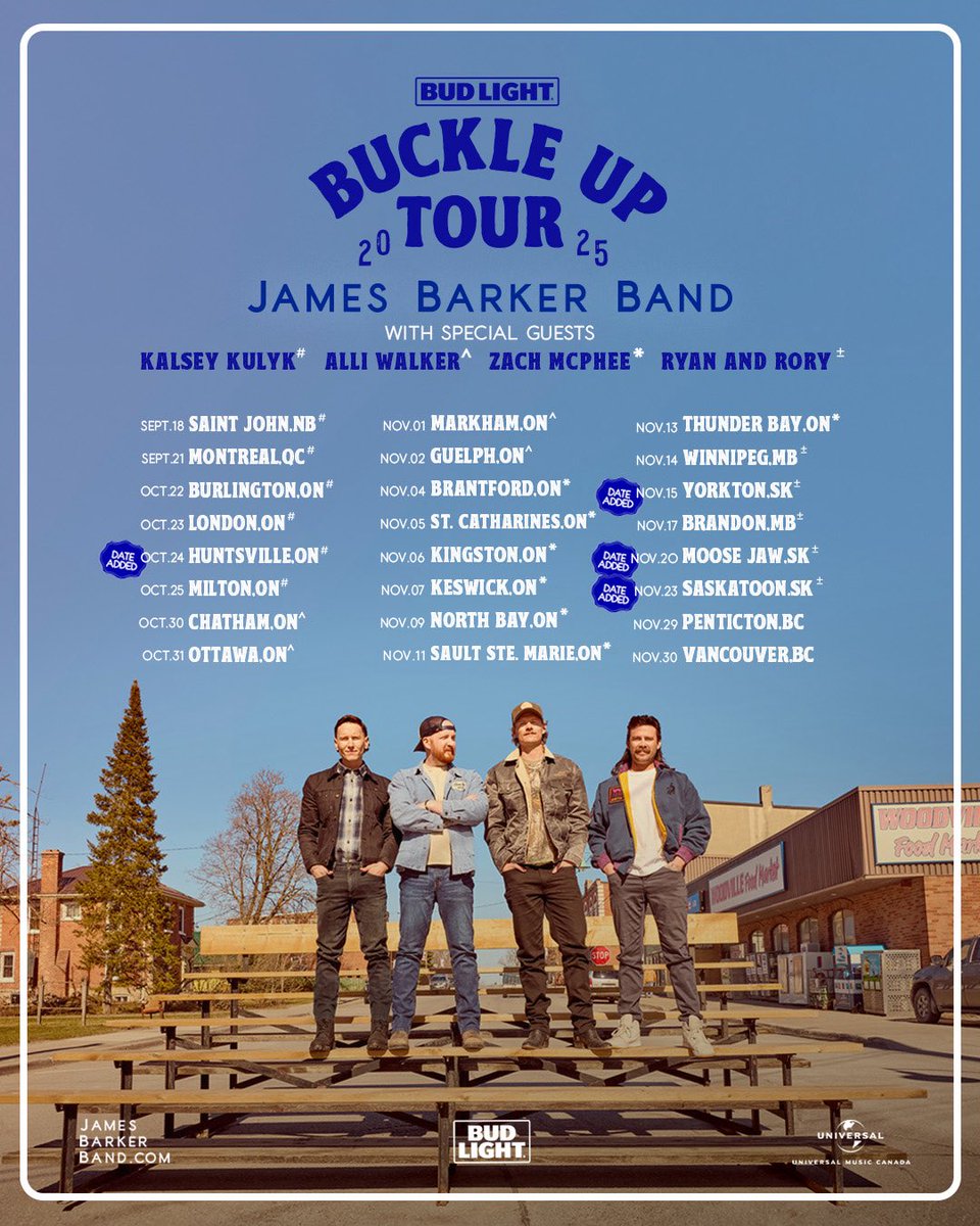 alliwalker's tweet image. Buckle Uppppp 🤠 Pumped to be joining @jamesbarkerband for a few dates of their upcoming tour! See you in Chatham, Ottawa, Markham and Guelph!