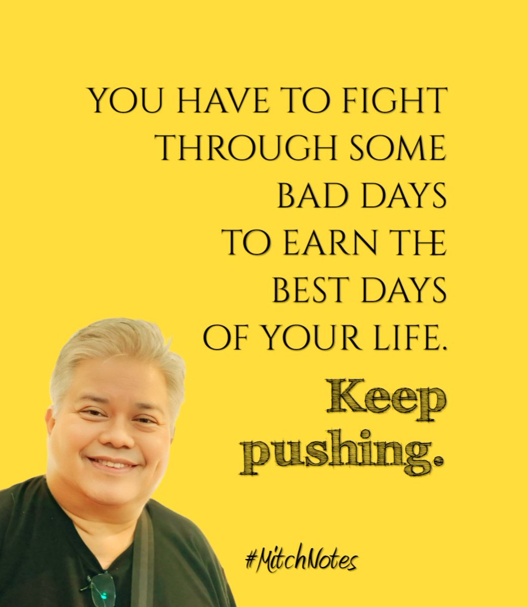 iamMitchDuran's tweet image. #TuesdayMotivation
#KeepPushing
#MitchNotes