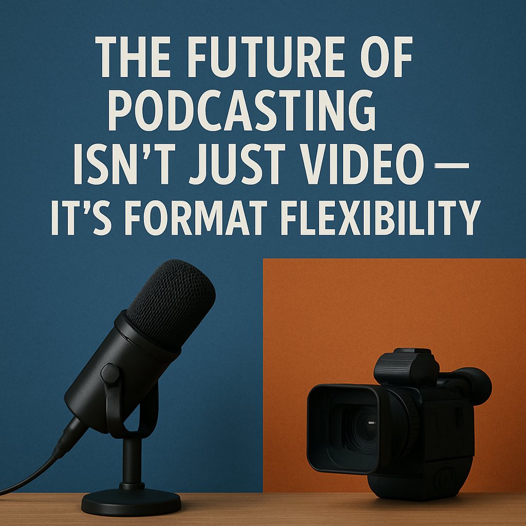 The Future of Podcasting Isn’t Just Video — It’s Format Flexibility

In the world of podcasting, the conversation too often turns into a binary: “Go video first” or “Stick with audio.”

“But the truth is, the future isn’t about choosing one over the other—it’s about flexibility,
