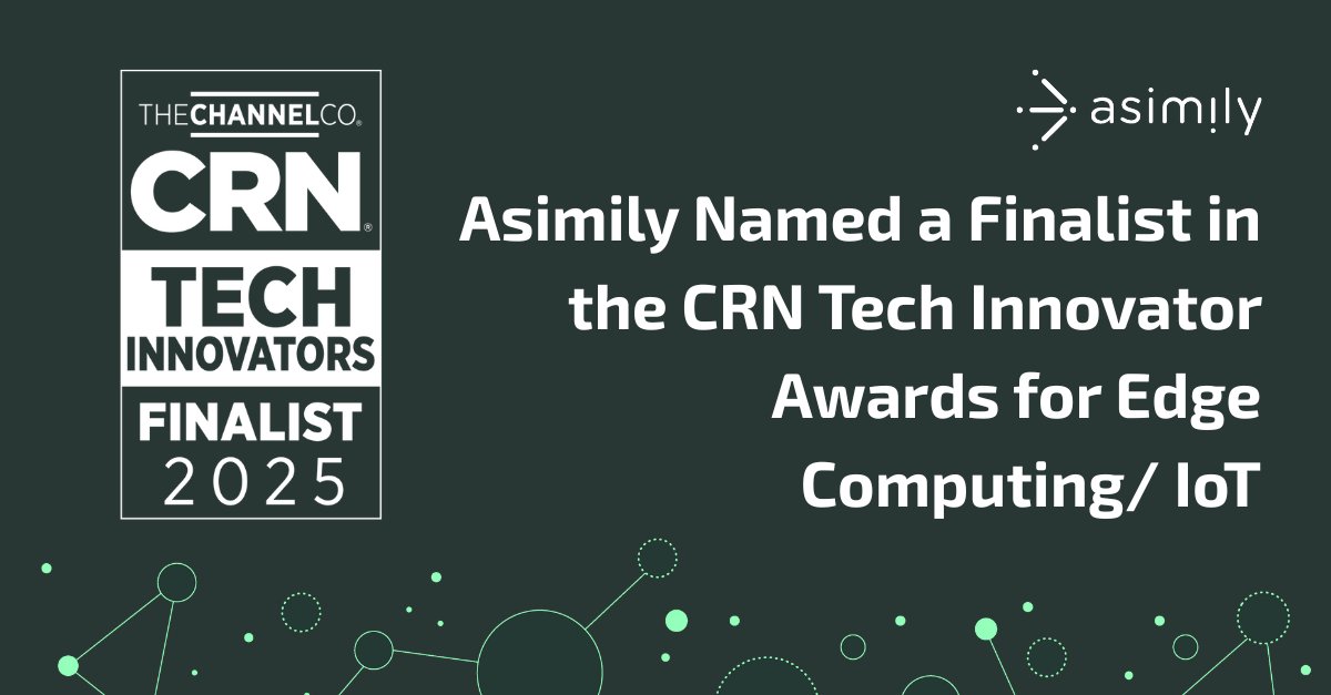We're honored to share that Asimily has been named a finalist in the Edge Computing/IoT category from the CRN Tech Innovator awards. This designation recognizes the significant innovations our platform has seen in 2025 to include IoT Patching, and more! bit.ly/453hEdW