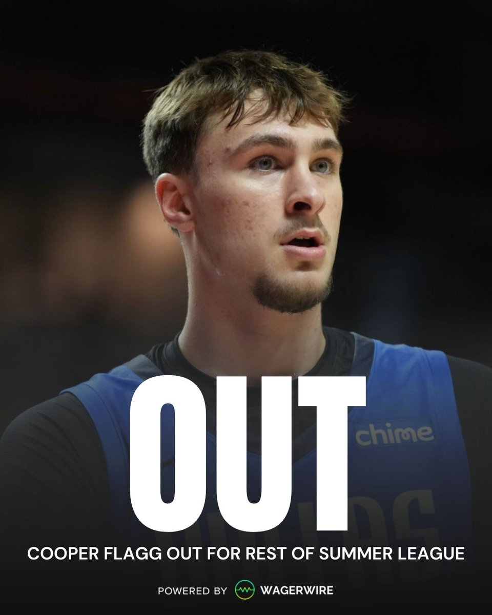 Dallas Mavericks rookie Cooper Flagg has been shut down for the rest of the Summer League