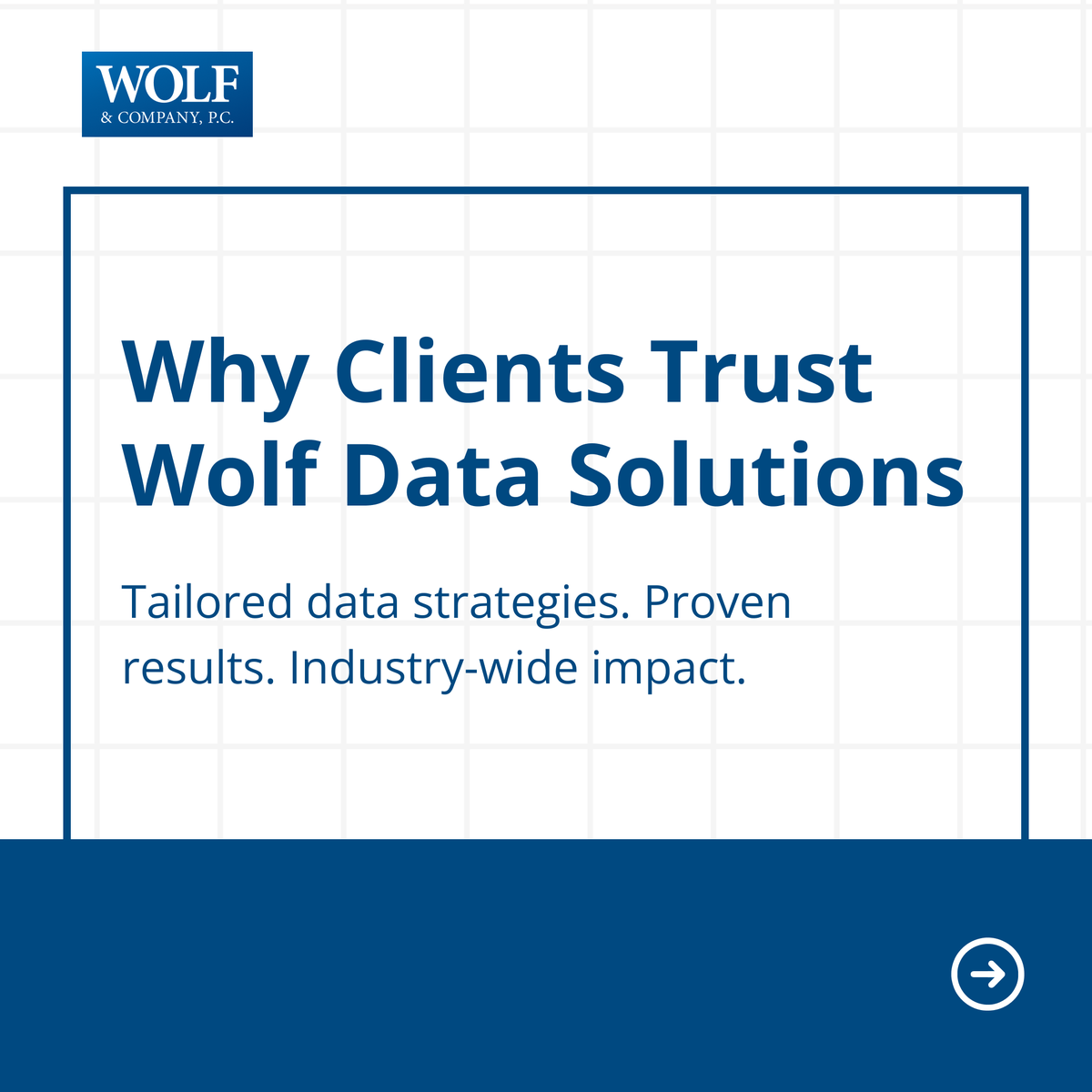 wolfandcompany's tweet photo. Why do clients trust Wolf Data Solutions? 🤔 We pride ourselves on being more than just a service provider – we’re a trusted advisor. Our clients rely on us to manage their data with precision to streamline operations & data accuracy, while providing actionable insights.

Discover why organizations across industries trust us with their most valuable asset – their data.  
👉 https://t.co/gGykWSajuW