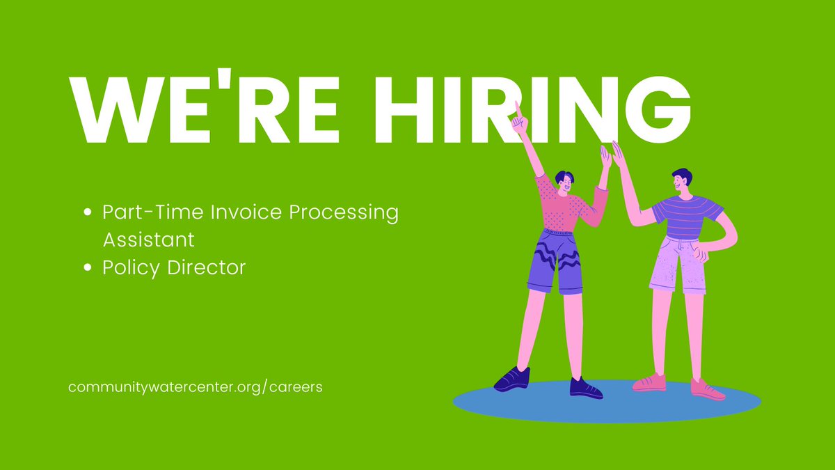 CWaterC's tweet image. Join our team! Visit: communitywatercenter.org/careers