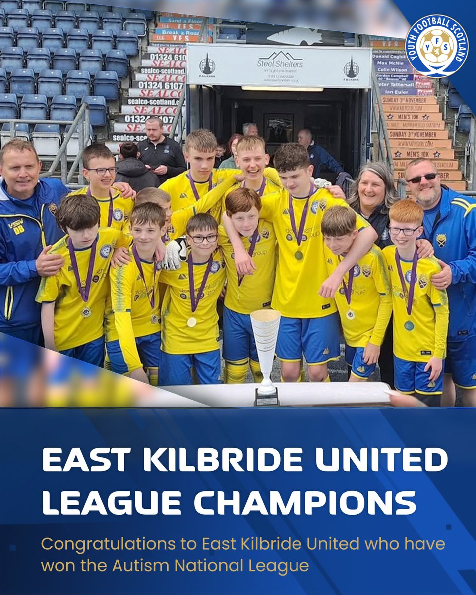yfst's tweet image. 饾棖饾棝饾棓饾棤饾棧饾棞饾棦饾棥饾棪 馃弳
Congratulations to East Kilbride United, Autism National League winners 2025!
饾棗饾棤 饾槀饾榾 饾槅饾椉饾槀饾椏 饾棸饾椀饾棶饾椇饾椊饾椂饾椉饾椈饾榾 饾椊饾椉饾榾饾榿饾榾