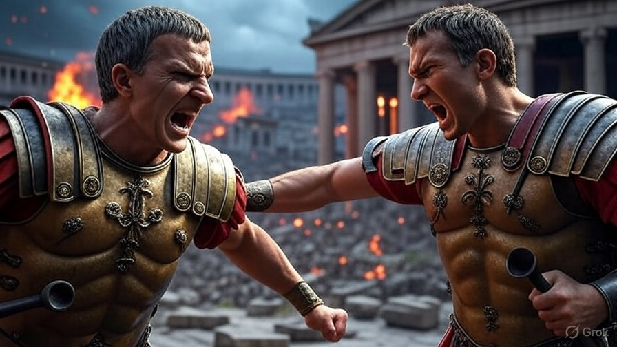 PVE_Eth_CTO's tweet photo. • Franklin D Roosevelt's New Deal battles: Reformer President vs. Wall Street elites, with media wars &amp; economic stakes.

Even ancient vibes: Caesar vs Crassus - Rome's richest bankrolled Caesar, but egos and power struggles toppled the alliance - and the republic. 🏦 https://t.co/V6vMaQIWuq