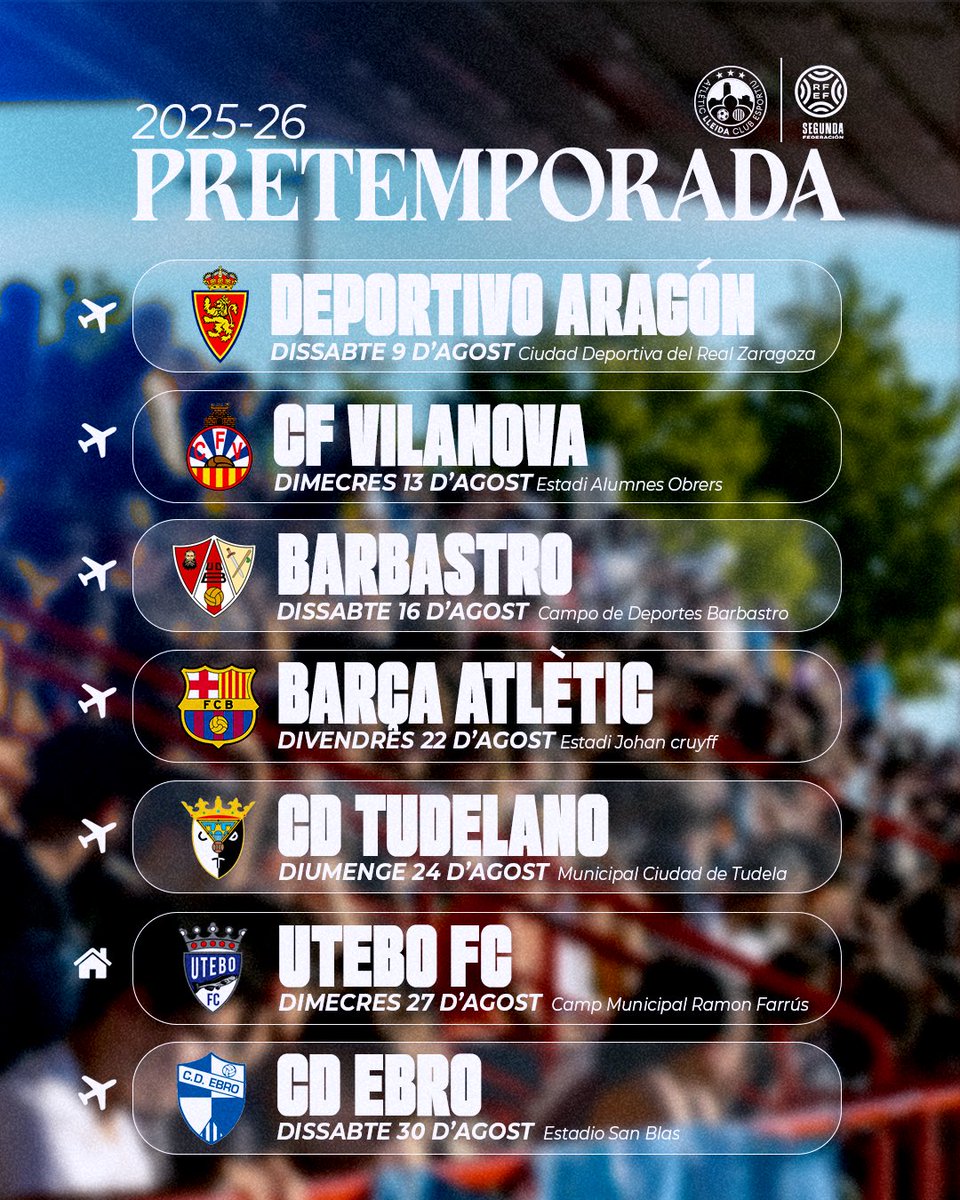 🔵 Ja tenim calendari de pretemporada!
Ens preparem per arribar al 100% amb partits exigents i il·lusionants.