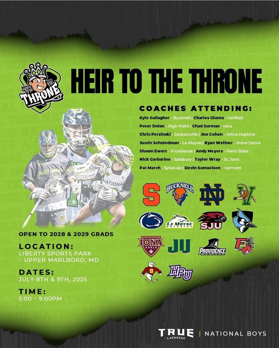 logansyoung's tweet image. Great week of #lacrosse at the #heirtothethrone showcase &amp;amp; #AllianceLeagueChampionship. A special thank you to all the coaches I got to train with! @tl_national @tl_natn @CuseMLAX @Bucknell_MLAX @NDlacrosse @PennStateMLAX  @StagsMensLax @jhumenslacrosse @HPUMensLax @SJUHawks_MLax