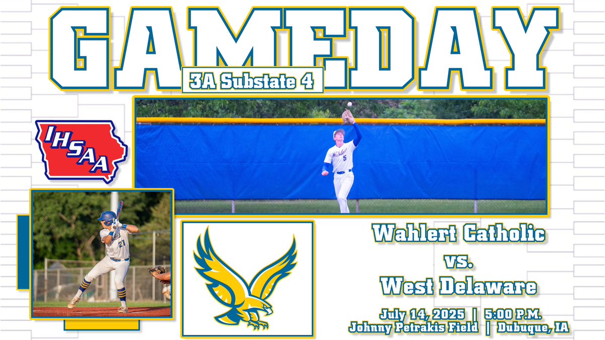 Wahlert Baseball (@wahlertbaseball) on Twitter photo POSTSEASON GAMEDAY! We take on West Delaware tonight at 5:00 at Johnny Petrakis in the substate semifinal! <a href="/GoStangs/">Hempstead Baseball</a> will take on Davenport West in the nightcap at 7:00 once our game is completed! POSTSEASON GAMEDAY! We take on West Delaware tonight at 5:00 at Johnny Petrakis in the substate semifinal! <a href="/GoStangs/">Hempstead Baseball</a> will take on Davenport West in the nightcap at 7:00 once our game is completed!