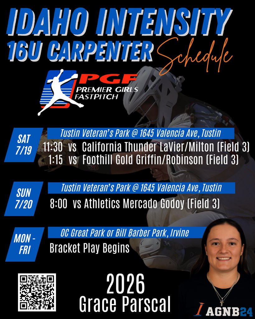 Grace Parscal 2026 (@grace_08catcher) on Twitter photo 2026 Uncommitted catcher/corner cleanup batter excited to be going back to Cali for PGF after not getting to play ball last summer. LETS GO!!
<a href="/johntcarpenter/">Coach Carp</a> <a href="/BrettBerryhill/">Brett Berryhill</a> <a href="/FootDoctor_Esia/">Esia Rivera</a> <a href="/ExtraInningSB/">EXTRA INNING SOFTBALL</a> <a href="/los_stuff/">Carlos Arias</a> <a href="/PrepSoftball/">Prep Softball 🥎</a> <a href="/LineDsoftball/">Line Drive Media</a> <a href="/SoftbalAmerica/">Softball America</a> 2026 Uncommitted catcher/corner cleanup batter excited to be going back to Cali for PGF after not getting to play ball last summer. LETS GO!!
<a href="/johntcarpenter/">Coach Carp</a> <a href="/BrettBerryhill/">Brett Berryhill</a> <a href="/FootDoctor_Esia/">Esia Rivera</a> <a href="/ExtraInningSB/">EXTRA INNING SOFTBALL</a> <a href="/los_stuff/">Carlos Arias</a> <a href="/PrepSoftball/">Prep Softball 🥎</a> <a href="/LineDsoftball/">Line Drive Media</a> <a href="/SoftbalAmerica/">Softball America</a>