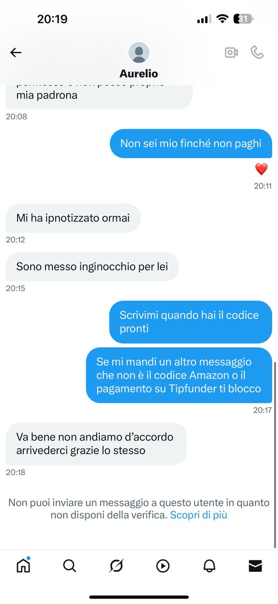 Non andiamo d’accordo no se non hai un euro