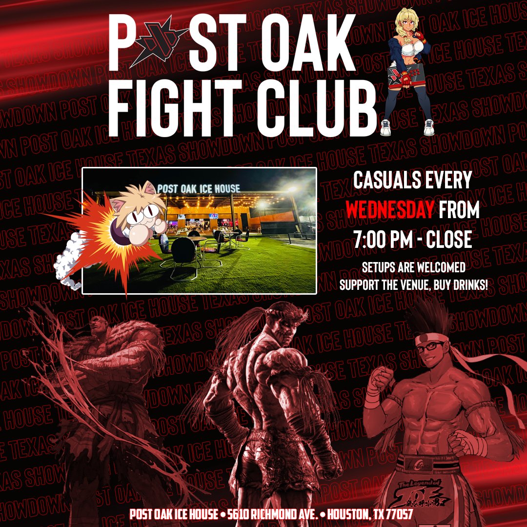 POFC 60 Primer for Wednesday, July 16th:   
• Online Reg: start.gg/pofc60-t8
• Stream: twitch.tv/TXShowdownLive
• Casuals start at 7 PM - featured T8 tourney starts at 8 PM.   
• BYOC setups for all games are welcome!    

Tekken 8 #HoustonFGC heads - it's time, y'all.