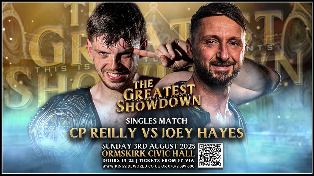 Match Announcements

C.P Reilly v Joey Hayes 

It’s thee mind vs That Man. And this one is too hard to predict.

Get your tickets now at Ringside World with our ticket link below 

ringsideworld.co.uk/events.php?id=…
