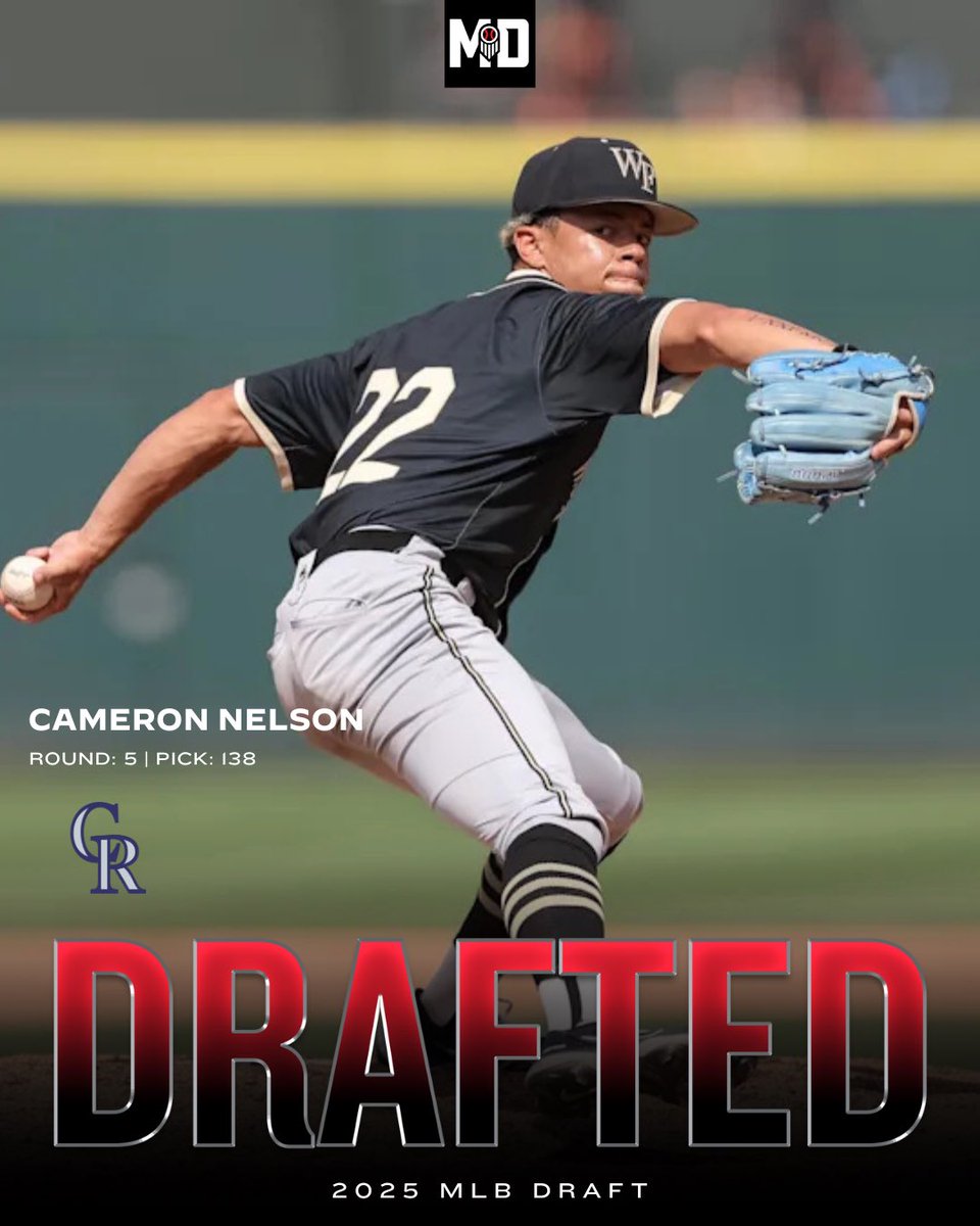 Prep Baseball Maryland (@prepbaseballmd) on Twitter photo ๐ฎ๐ฌ๐ฎ๐ฑ ๐ ๐๐ ๐๐ฅ๐๐๐ง ๐ ๐๐๐ ๐๐ฅ๐ข๐ก ๐ก๐๐๐ฆ๐ข๐ก
OF Cameron Nelson (Wake Forest) has been selected by the <a href="/Rockies/">Colorado Rockies</a> with the 138th overall pick in the #MLBDraft.
โช๏ธNelson attended St. Paulโs from โ20-โ22
<a href="/prepbaseball/">Prep Baseball</a> | <a href="/PB_DraftHQ/">Prep Baseball Draft HQ</a> ๐ฎ๐ฌ๐ฎ๐ฑ ๐ ๐๐ ๐๐ฅ๐๐๐ง ๐ ๐๐๐ ๐๐ฅ๐ข๐ก ๐ก๐๐๐ฆ๐ข๐ก
OF Cameron Nelson (Wake Forest) has been selected by the <a href="/Rockies/">Colorado Rockies</a> with the 138th overall pick in the #MLBDraft.
โช๏ธNelson attended St. Paulโs from โ20-โ22
<a href="/prepbaseball/">Prep Baseball</a> | <a href="/PB_DraftHQ/">Prep Baseball Draft HQ</a>