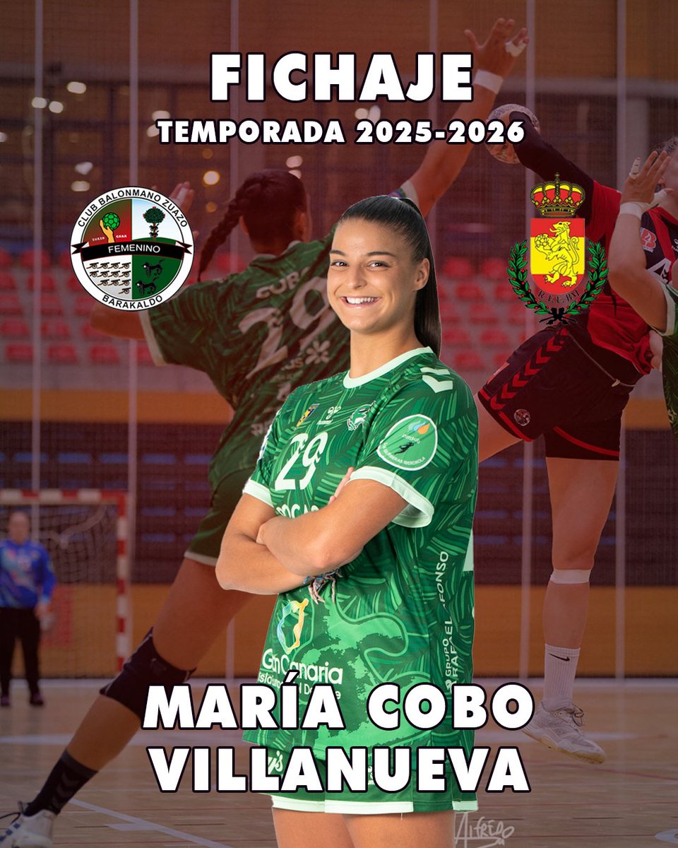 Club Balonmano Zuazo (@cbmzuazo) on Twitter photo ⚠️ FICHAJE ⚠️
🏆 Temporada 2025-26
🎙 La lateral valenciana María Cobo <a href="/mariacobovillaa/">maria cobo</a> llega a las #GuerrerasZuazotarras procedente de <a href="/BMRemudas/">Rocasa Gran Canaria</a> para apuntalar nuestra defensa a base de envergadura y gran intensidad. Ongi etorri neska 👏
📸 <a href="/aglphotosports/">Alfredo G.L.</a> <a href="/BMRemudas/">Rocasa Gran Canaria</a>
#ZuazoGara ⚠️ FICHAJE ⚠️
🏆 Temporada 2025-26
🎙 La lateral valenciana María Cobo <a href="/mariacobovillaa/">maria cobo</a> llega a las #GuerrerasZuazotarras procedente de <a href="/BMRemudas/">Rocasa Gran Canaria</a> para apuntalar nuestra defensa a base de envergadura y gran intensidad. Ongi etorri neska 👏
📸 <a href="/aglphotosports/">Alfredo G.L.</a> <a href="/BMRemudas/">Rocasa Gran Canaria</a>
#ZuazoGara