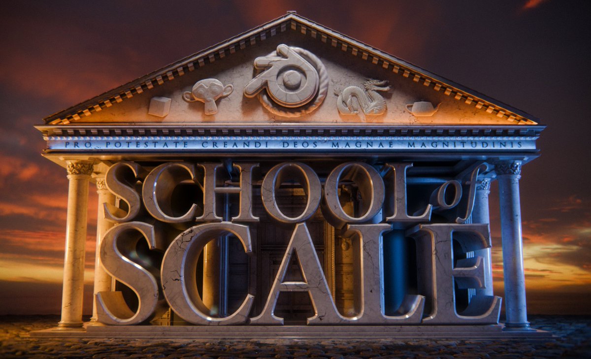 I'm proud to announce the School of Scale: a series of tutorials for Blender, other tools and the methods around creating for our community!  Consider supporting on Ko-Fi or Patreon (links in bio) to help accelerate the production and release of these tutorials!  
#sizetwitter