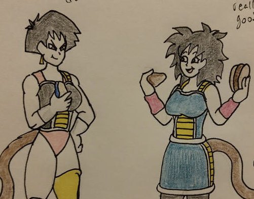 Since I’ve seen a resurgence of this little prompt-

Stolen from some plump, porky android who’s too heavy to possibly get me back for it.
I’ll throw in a teensy starter as well, feel free to specify which saiyan gal.☺️