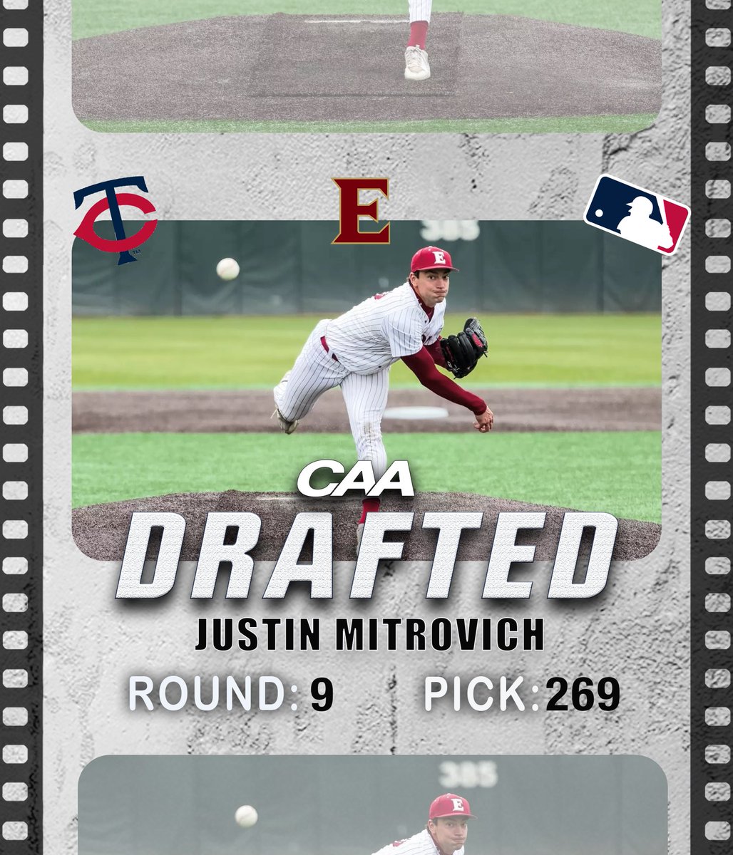 CAASports's tweet image. ⚾️ With the 269th pick in the @mlb Draft, the @twins select @elonbaseball’s Justin Mitrovich!
#CAABaseball