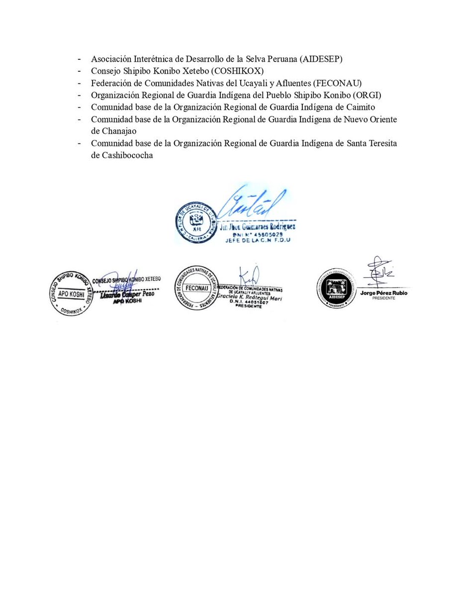 #Pronunciamiento: Expresamos nuestra indignación ante decisión de la Región Policial de Ucayali de no acompañar el patrullaje de la comunidad nativa Flor de Ucayali contra el narcotráfico y exponer a la población al peligro.

Lee: acortar.link/A5cEaU