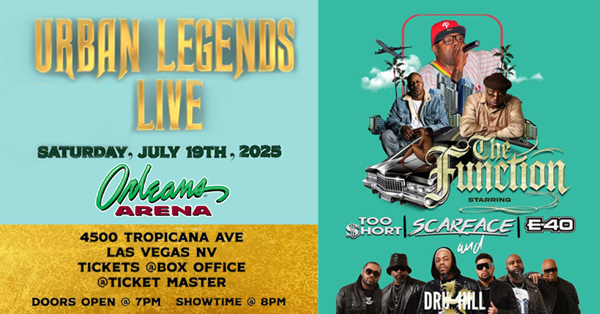 Ready for a legendary night? Join us for an unforgettable celebration with The Function, starring Scarface, E-40, Too Short, and Dru Hill. Which legend are you excited to see live? bit.ly/3HjYmaX