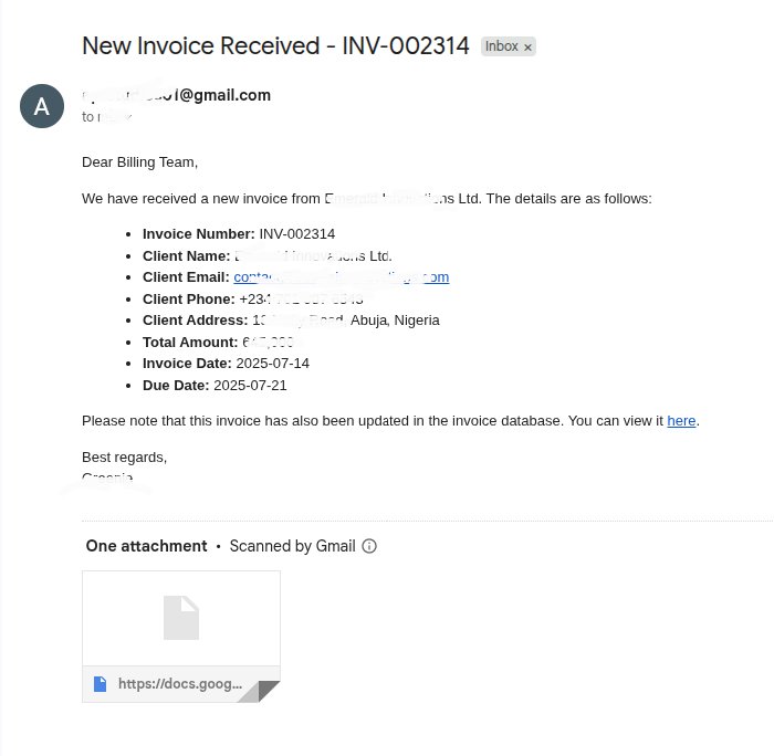aayodejii_'s tweet image. Automated invoice processing workflow extracts data, updates your database, and sends emails. Imagine the time you&apos;ll save!

Check out the details and let&apos;s chat about customizing it for your business. #AIAutomation #LLMEngineering #InvoiceProcessing