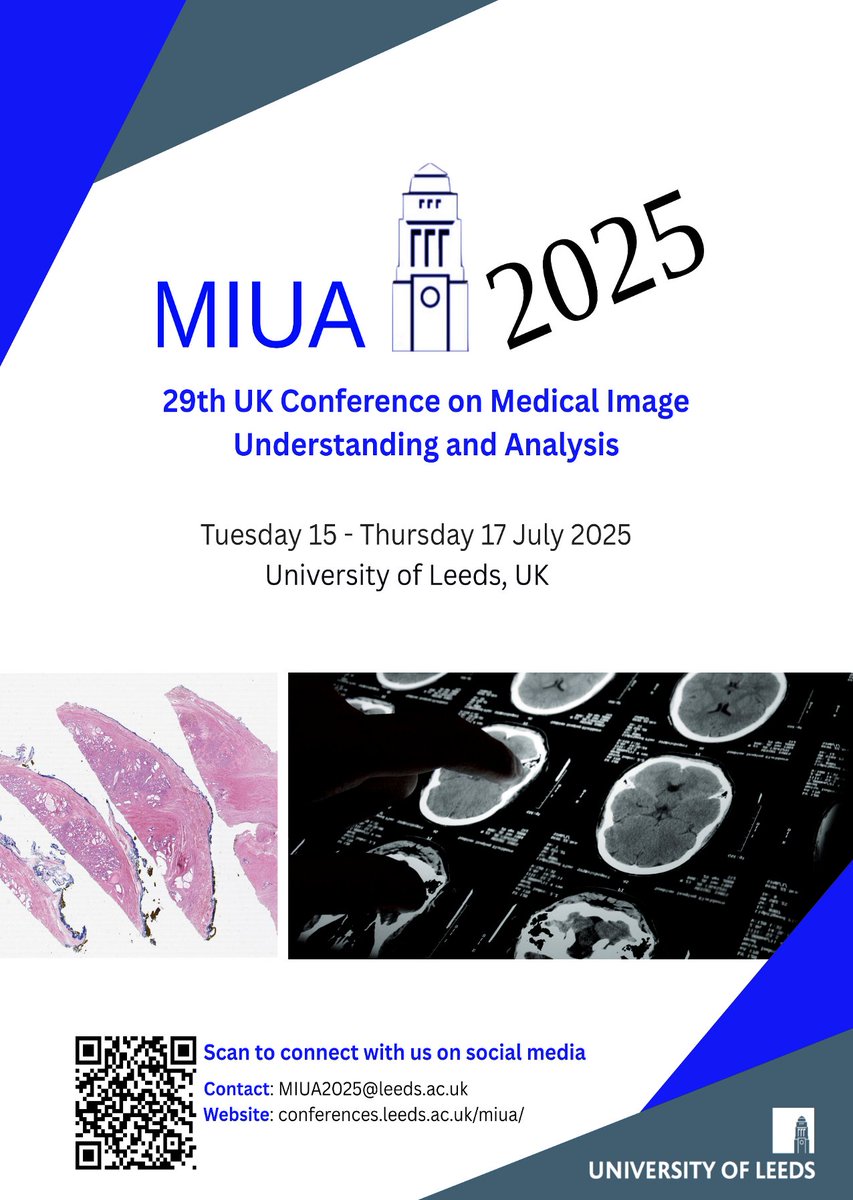 MIUA2025 (@miua2025) on Twitter photo Our 29th UK-based International Conference on Medical Image Analysis and Understanding #MIUA2025, 15-17th July will be held <a href="/UniversityLeeds/">University of Leeds</a>
#MIUA2025 kicks off tomorrow <a href="/NexusLeeds/">NexusTelecom</a> with over 150 delegates from 23 countries.
#research #medicalImageAnalysis Our 29th UK-based International Conference on Medical Image Analysis and Understanding #MIUA2025, 15-17th July will be held <a href="/UniversityLeeds/">University of Leeds</a>
#MIUA2025 kicks off tomorrow <a href="/NexusLeeds/">NexusTelecom</a> with over 150 delegates from 23 countries.
#research #medicalImageAnalysis