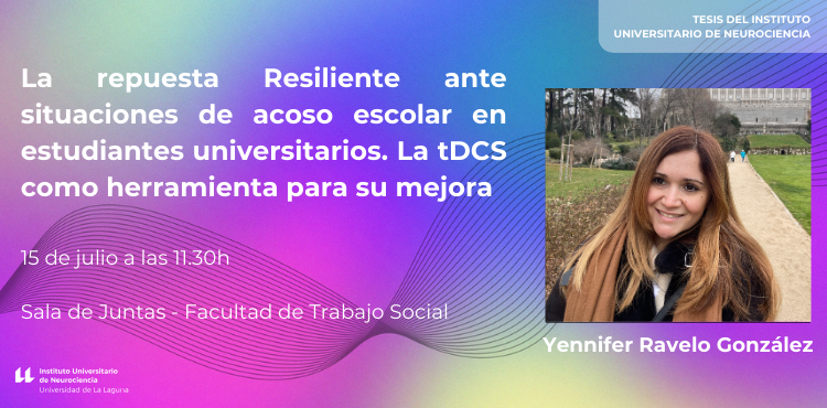 IUNE_ULL's tweet image. 👩🎓➡️¡Defensa de tesis! Mañana, Yennifer Ravelo, compañera y doctoranda del #IUNE, defenderá su tesis doctoral "La repuesta Resiliente ante situaciones de acoso escolar en estudiantes universitarios. La tDCS como herramienta para su mejora" ¡Desde aquí le deseamos todo lo mejor!😊