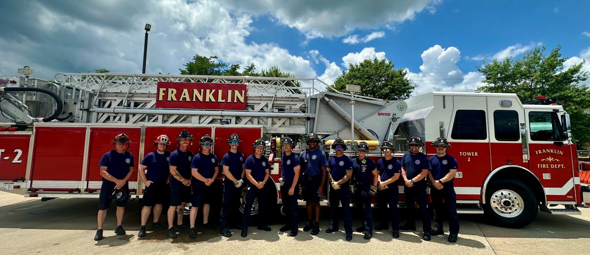 FranklinFire's tweet image. FIRE TRAINING TUESDAY: Ten Franklin Firefighters recently completed the 40-hour In-House Aerial Apparatus Driver Operator (AADO) course. During the class, they learned how to operate aerial fire apparatus such as ladders and platforms, flow water from elevated master streams, and…
