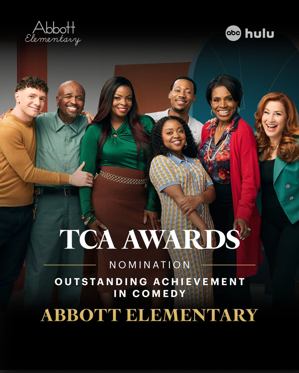 AbbottElemABC's tweet image. Awards season is the best season! 🌟 Thank you #TCAAwards for the nominations!
