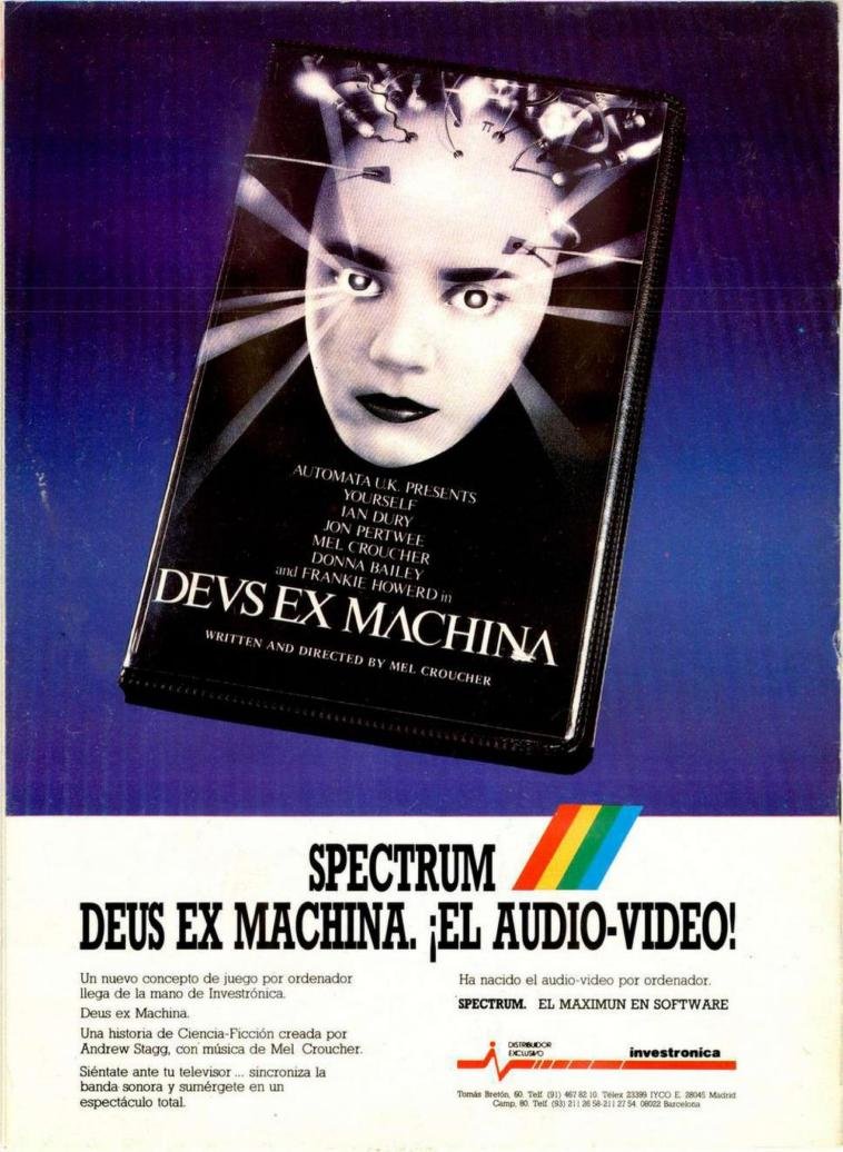 #hace40años

DEVS EX MACHINA

Este en su día fue un "juego" que innovo y por eso, y quizás otras razones, fue incomprendido.

Yo lo vi en su día en la revista MSXClub y no acabe de entender muy bien el concepto...

¿Alguien lo jugó?

#retrogaming  #Spectrum #MSX #Commodore