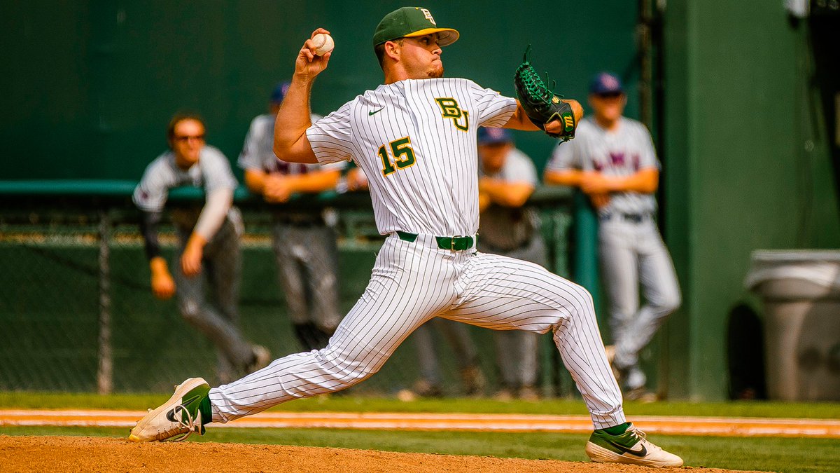 BaylorBaseball's tweet image. Baylor's last four closers to be drafted are something else 👀
✅ Led the country in K:BB
✅ Saved six of 10 wins in COVID season
✅ Posted a 0.00 ERA
✅ Program's all-time saves leader
Elite company.
#SicEm 🐻⚾️ | #Together