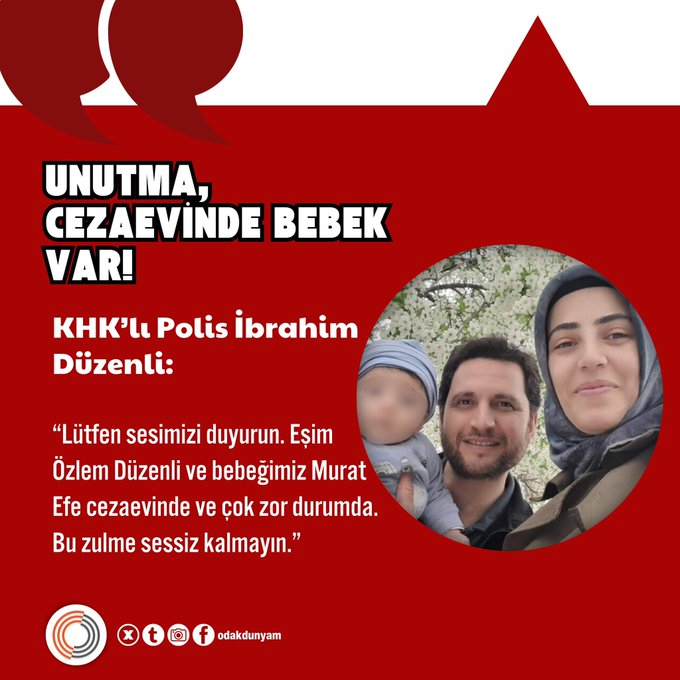 su19741972's tweet photo. Yargıtay “suç yok” dedi ama Afyon 2. Ağır Ceza Mahkemesi duymadı. Özlem Düzenli ve 1 yaşındaki oğlu Murat Efe, 2 aydır demir parmaklıklar ardında. Hukuk susarsa, bebekler ağlar... #MuratEfe #ÖzlemDüzenli
@TBMMresmi
@SaadetPartisi
@herkesicinCHP
#OhalKHKlarıBitsin https://t.co/cy6MZEhu0G