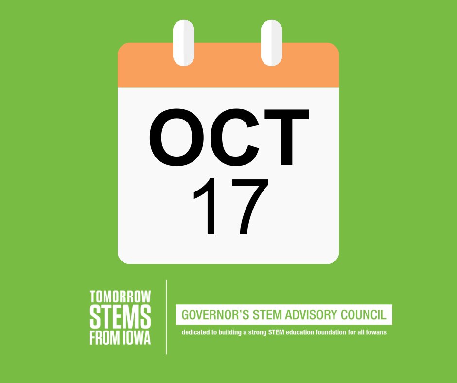 Mark your calendars now! <a href="/IowaSTEM/">Iowa STEM</a>'s annual STEM Summit is coming up on October 17 at the Iowa Events Center in Des Moines. Join us for a day of networking, learning and innovation. More details and registration info coming soon!