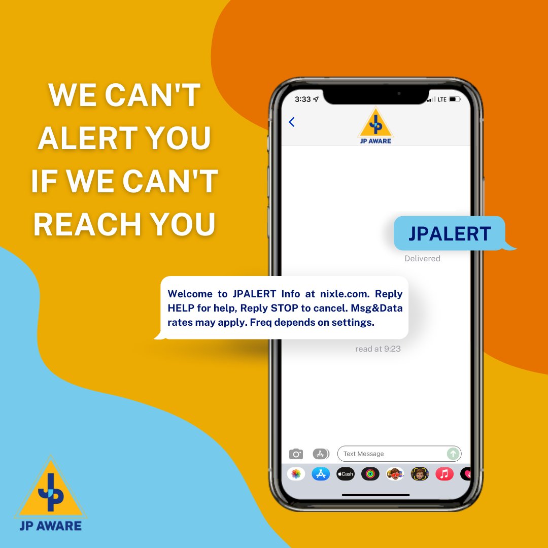 JeffParishGov's tweet image. Stay in the know! Sign up for JPALERT text messages so you can be prepared this hurricane season! 🌩️

📱 Text JPALERT or JPNOTICIAS to 888-777.

For more information on how to stay safe before, during and after a storm, visit: jeffparish.gov/454/Hurricane-… #JP200