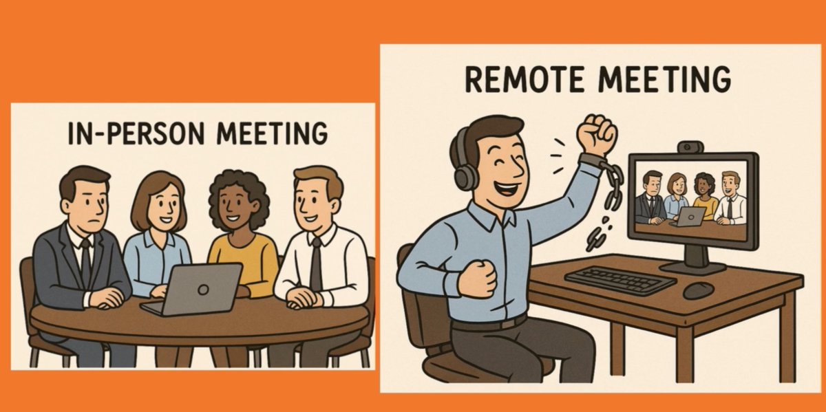 FreeConference's tweet image. In-person meetings: commute, interruptions, and trying to book a boardroom.
With FreeConference.com: connect from anywhere, stay on schedule, and get more done.

Because meetings shouldn't be what holds you back.

#FreeConference #WorkFromAnywhere #SmarterMeetings