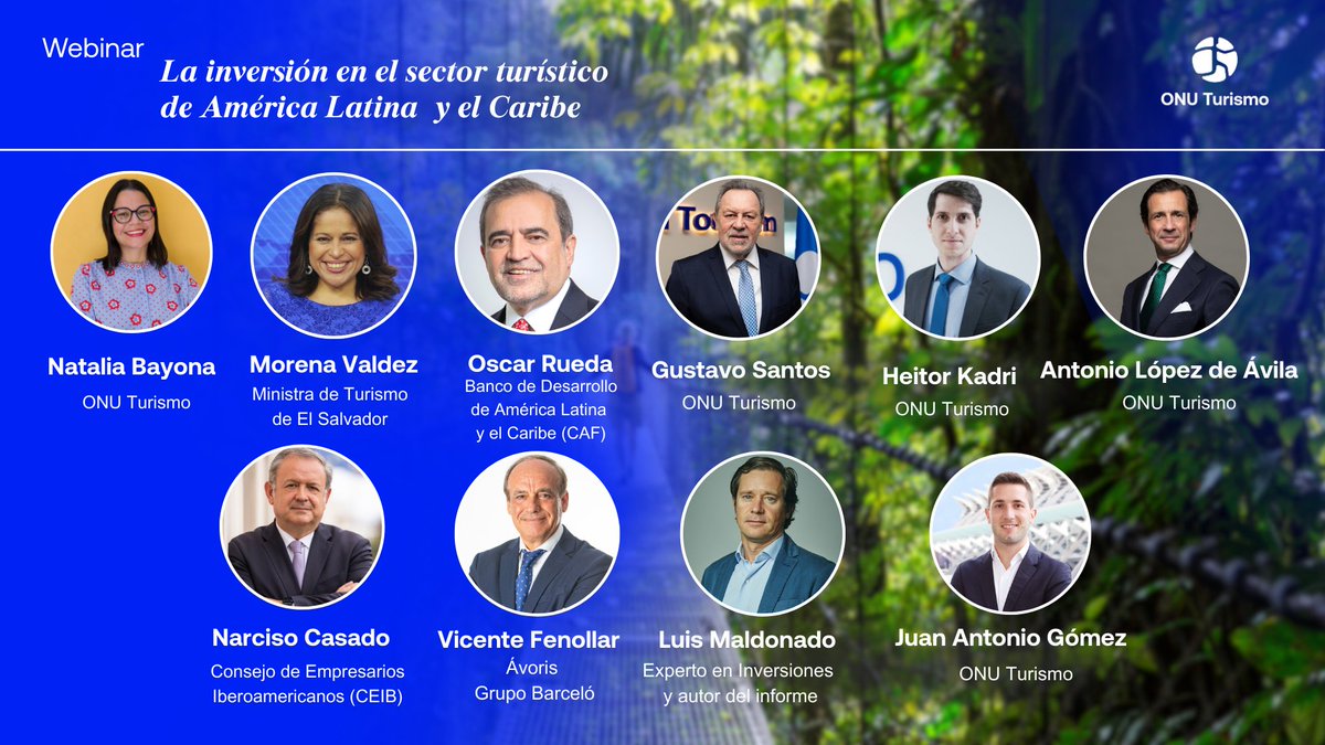 UNWTOAcademy's tweet image. 📢 #SaveTheDate
| 16/07/25 | 11:30 (UTC-3)
Webinar: La inversión en turismo en América Latina y el Caribe 🌎
Analizaremos el financiamiento, proyectos sostenibles y el impacto de la innovación tecnológica para impulsar el sector.
👉 Regístrate aquí 🔗 f.mtr.cool/yaudhtxgau